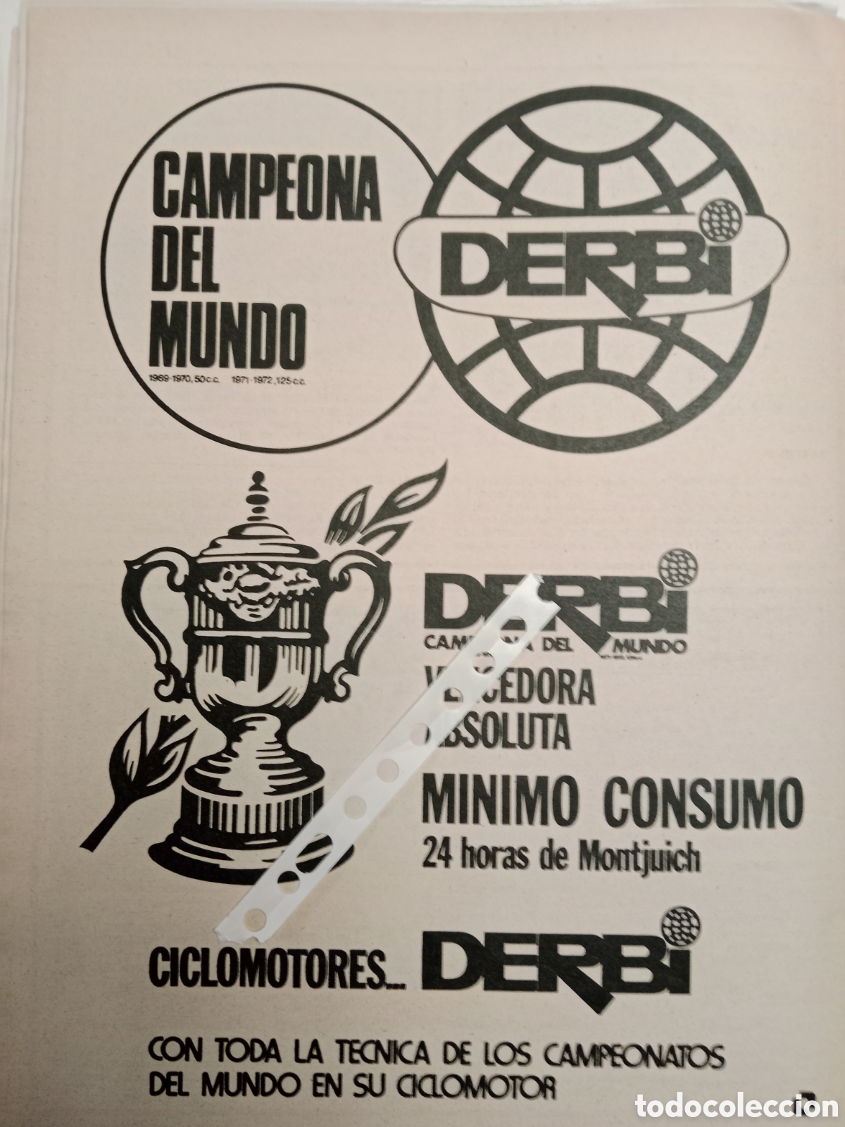 Otros Art&iacute;culos de Coleccionismo en Papel: Publicidad ciclomotor derbi de 1974