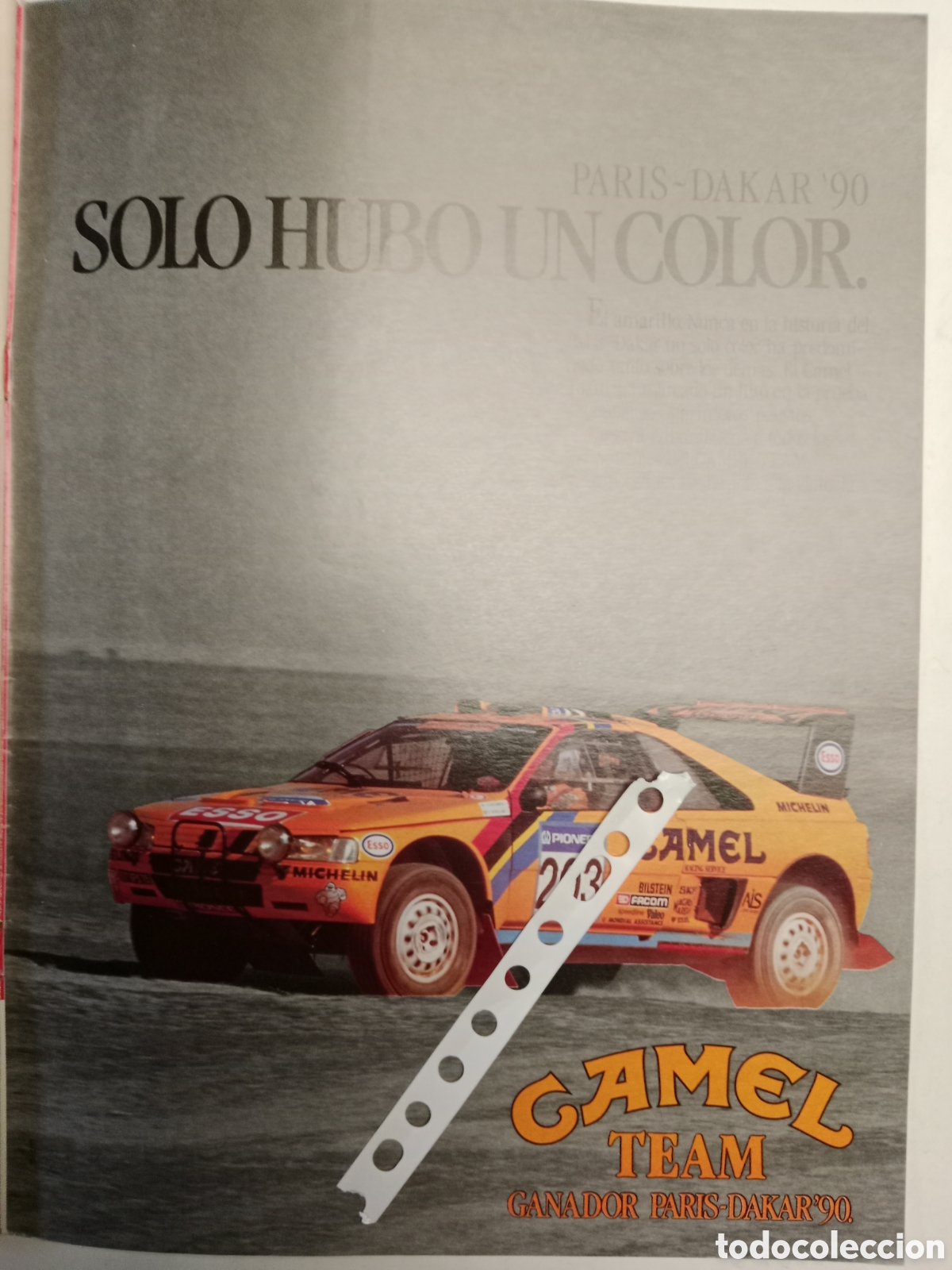 Otros Art&iacute;culos de Coleccionismo en Papel: Publicidad Camel team de 1990 autom&oacute;vil Paris dakar