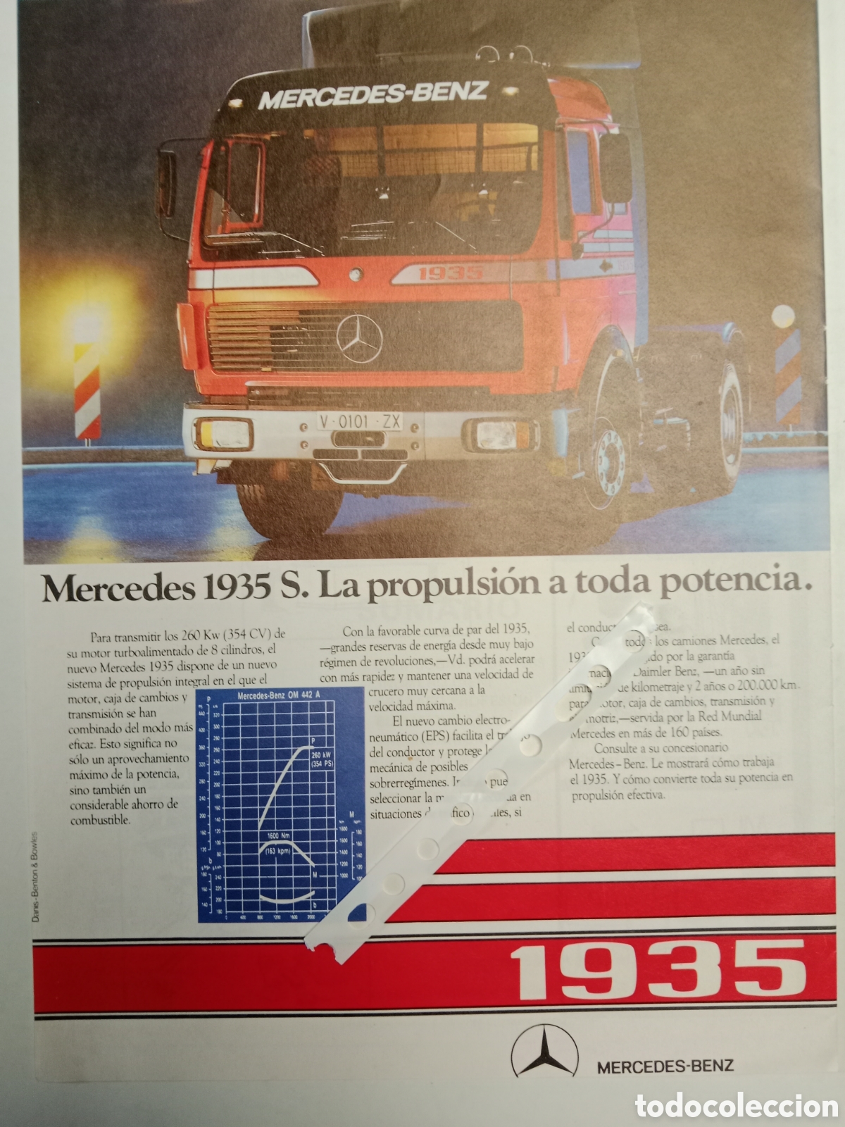 Otros Art&iacute;culos de Coleccionismo en Papel: Publicidad cami&oacute;n mercedes Benz de 1988