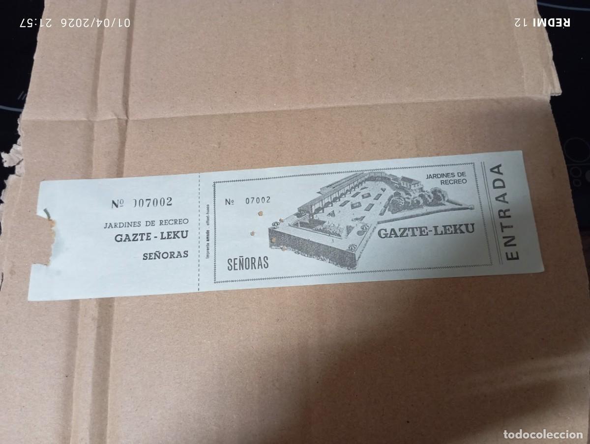 Otros Art&iacute;culos de Coleccionismo en Papel: ENTRADA SE&Ntilde;ORAS BAILE GAZTE LEKU BILBAO A&Ntilde;OS 50-60