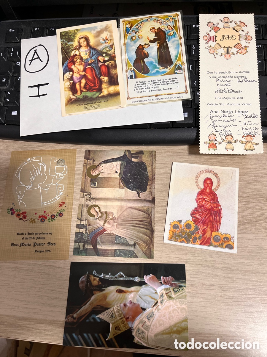 Otros Art&iacute;culos de Coleccionismo en Papel: (I) (A) lote de estampitas y recuerdos religiosos
