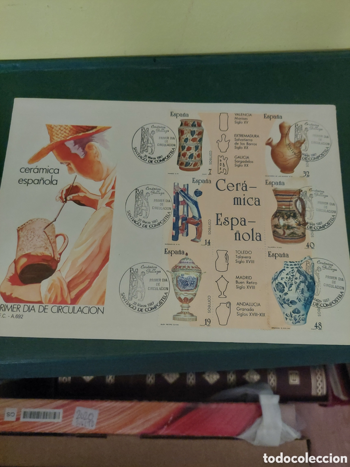 Collectionnisme Papier divers: 2891/96 edifil cer&aacute;mica espa&ntilde;ola 1987 sargadelos, manisis ,talavera,buen retiro