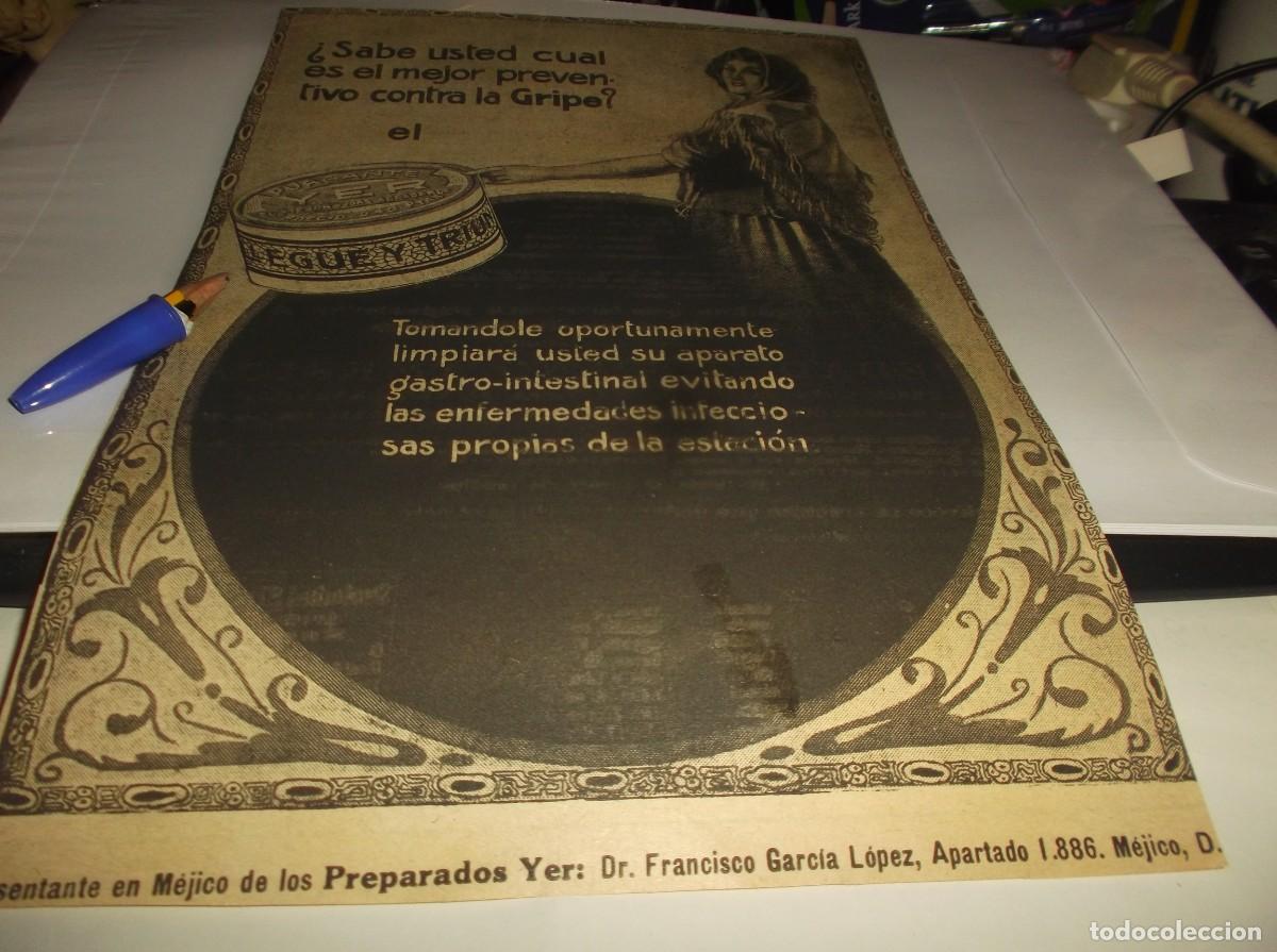 Otros Art&iacute;culos de Coleccionismo en Papel: RECORTE PUBLI.A&Ntilde;O 1922.-EL MEJOR PREVENTIVO CONTRA LA GRIPE- PURGANTE YER