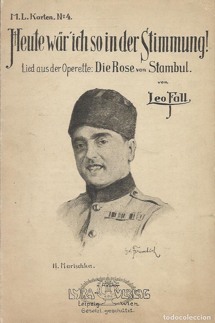 Otros Art&iacute;culos de Coleccionismo en Papel: Leo Fall. Operette Dier Rose von Stambul. Director orquesta y compositor. Postal d&iacute;ptico Lyra Verlag
