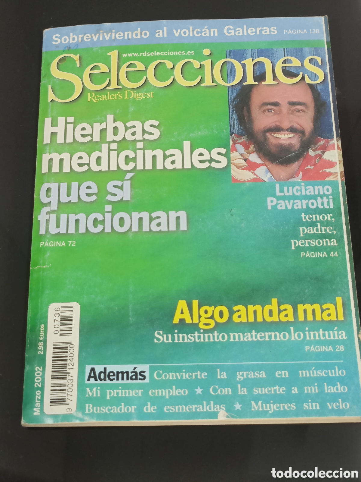 Otros Art&iacute;culos de Coleccionismo en Papel: Vintage revista Selecciones del Reader's Digest Pavarotti portada