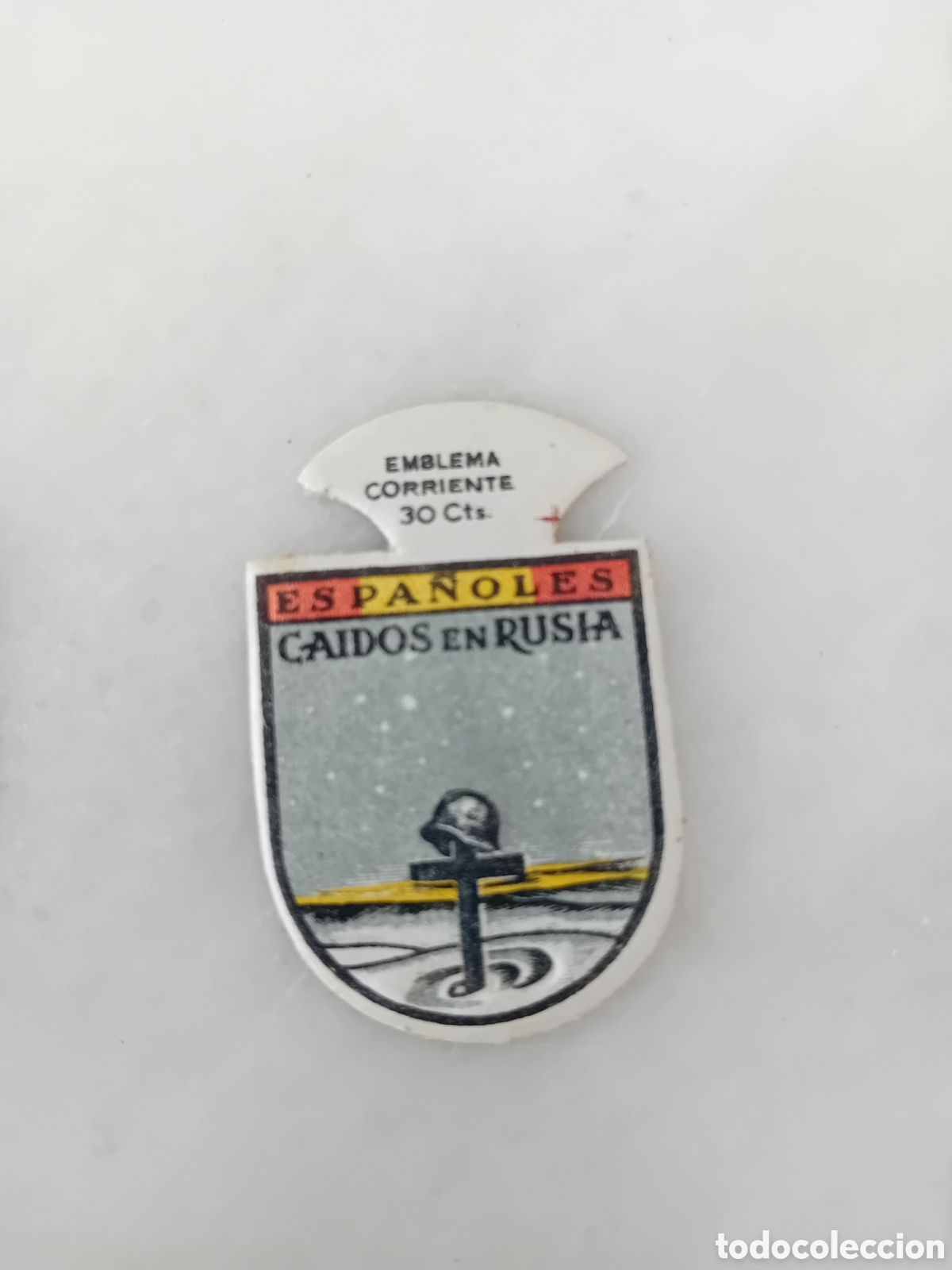 Otros Art&iacute;culos de Coleccionismo en Papel: EMBLEMA DE CARTON, AUXILIO SOCIAL, SERIE E - N&ordm; 9, ESPA&Ntilde;OLES CAIDOS EN RUSIA