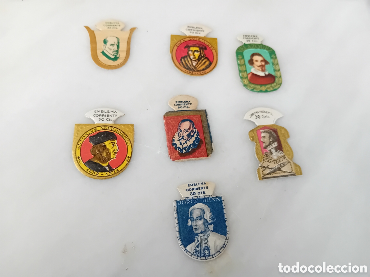 Otros Art&iacute;culos de Coleccionismo en Papel: Lote emblemas auxilio civil 7 unidades