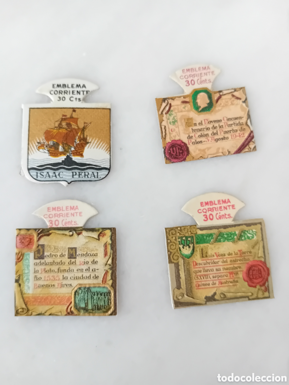 Otros Art&iacute;culos de Coleccionismo en Papel: Lote emblemas auxilio civil 4 unidades