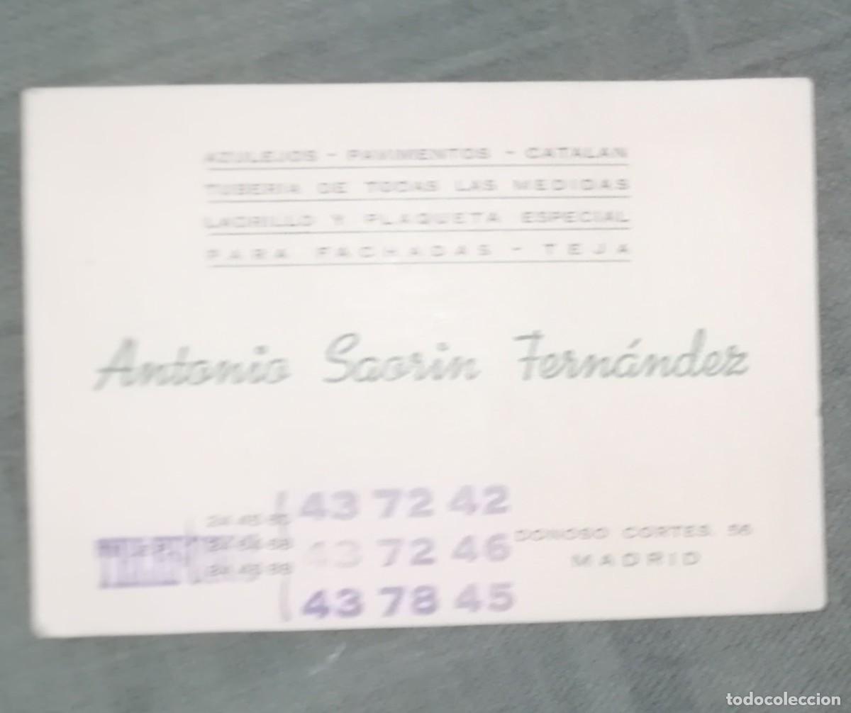 Otros Art&iacute;culos de Coleccionismo en Papel: TARJETA DE VISITA A&Ntilde;OS 50. MADRID.. EL ENVIO ESTA INCLUIDO.
