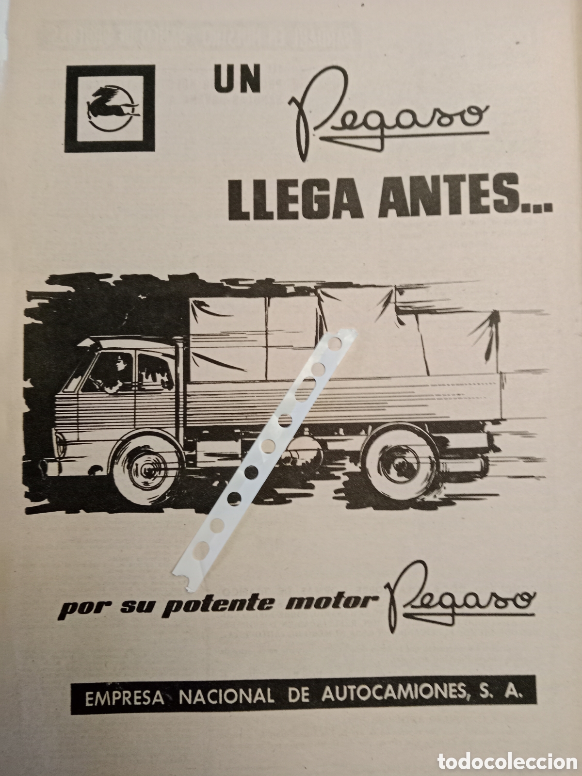 Collectionnisme Papier divers: Publicidad cami&oacute;n Pegaso 1060 de 1962