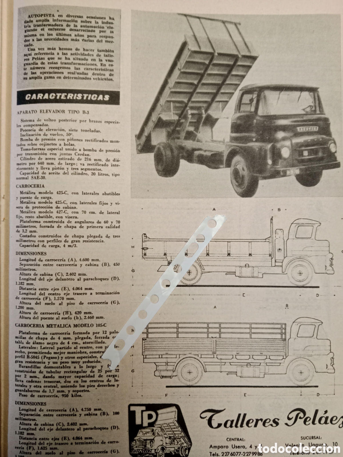 Otros Art&iacute;culos de Coleccionismo en Papel: Reportaje cami&oacute;n sava Austin de 1962