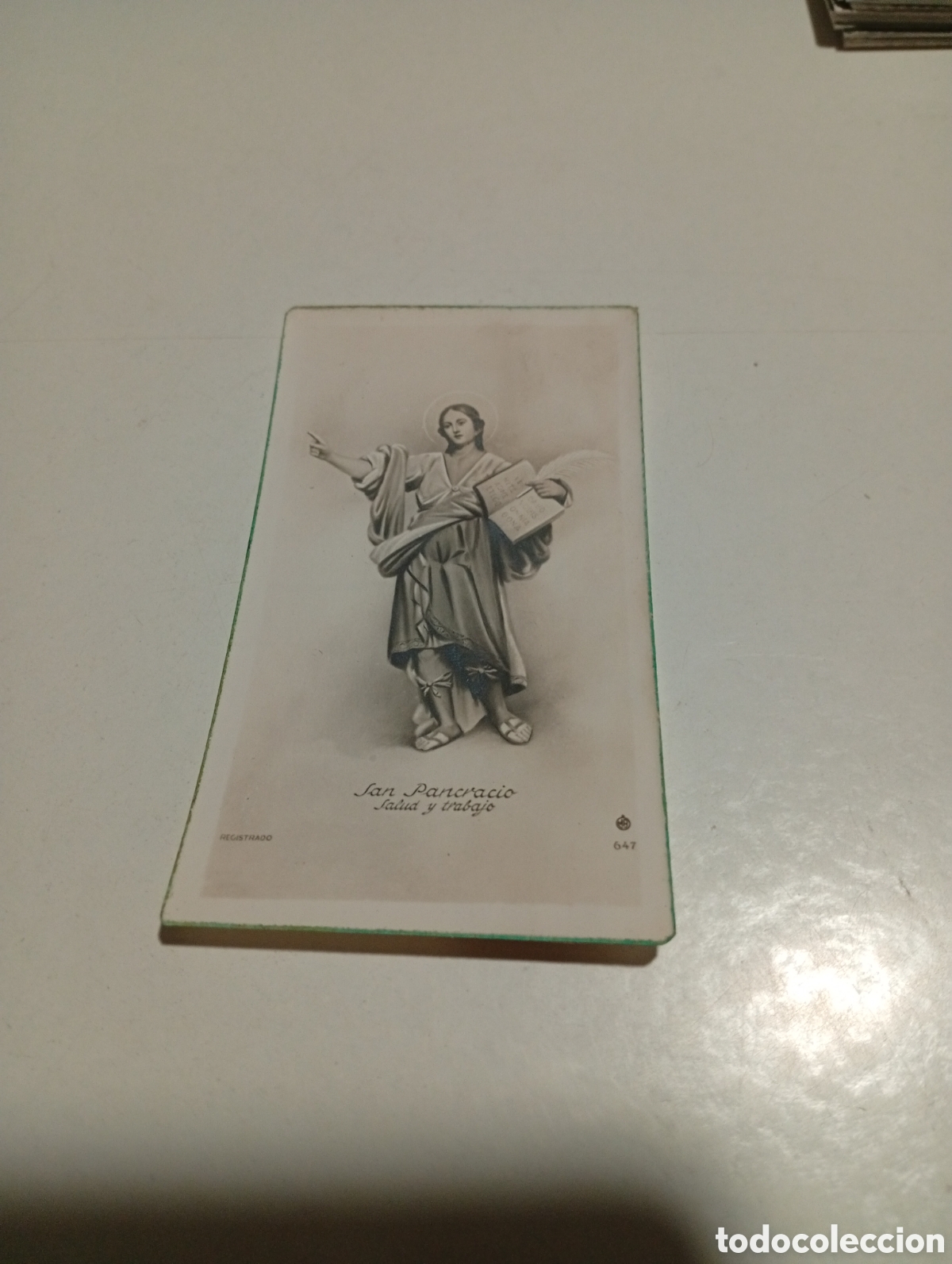 Altri oggetti di carta: Estampa Religiosa San Pancracio salud y trabajo