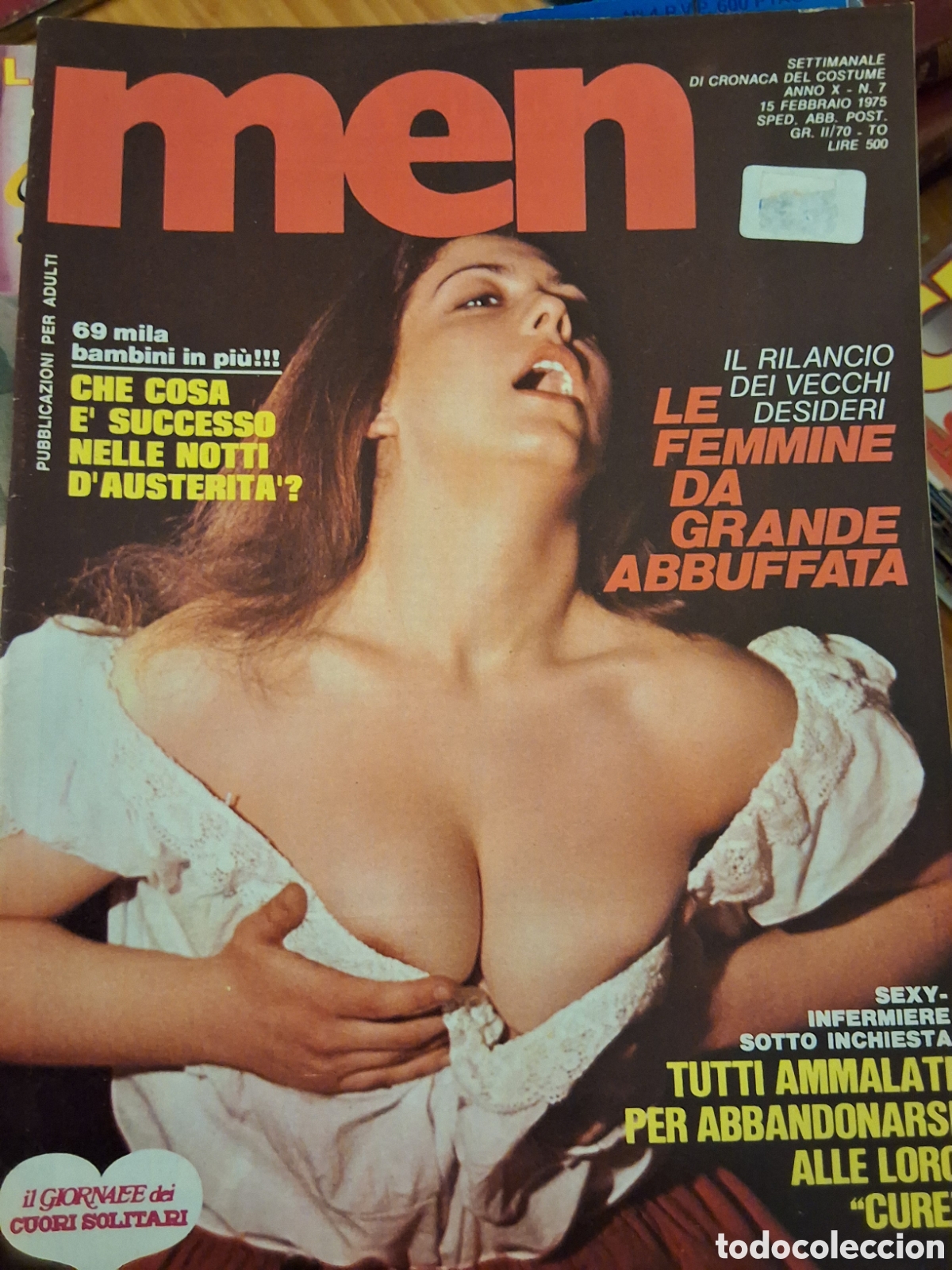 Otros Art&iacute;culos de Coleccionismo en Papel: Men revista erotica italiana desnudos mujeres a&ntilde;o 1975/2