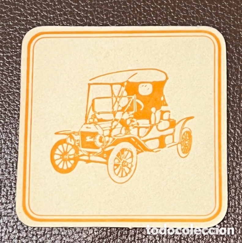 Otros Art&iacute;culos de Coleccionismo en Papel: Posavasos. Imagen de coche antiguo. A&ntilde;os 70.