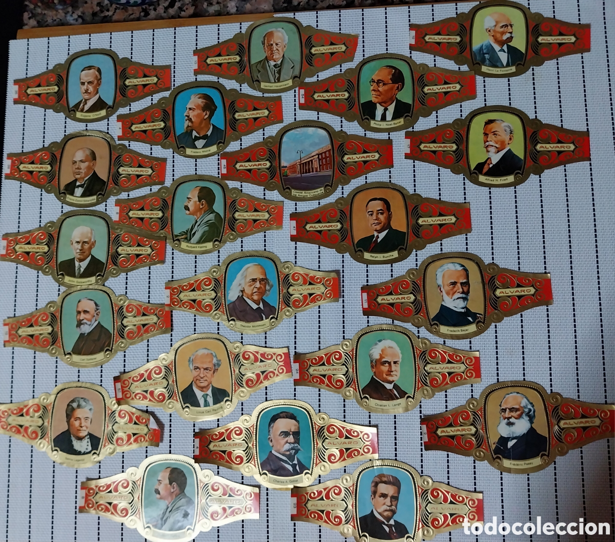 Otros Art&iacute;culos de Coleccionismo en Papel: Vitolas antiguas de rostros de premios novel