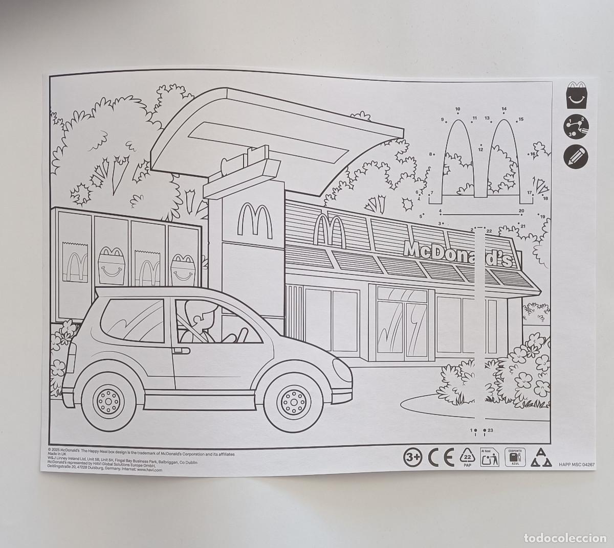 Otros Art&iacute;culos de Coleccionismo en Papel: pasatiempos unir puntos colorear happy meal mcdonalds ilustracion mc donald mcdonald promocional