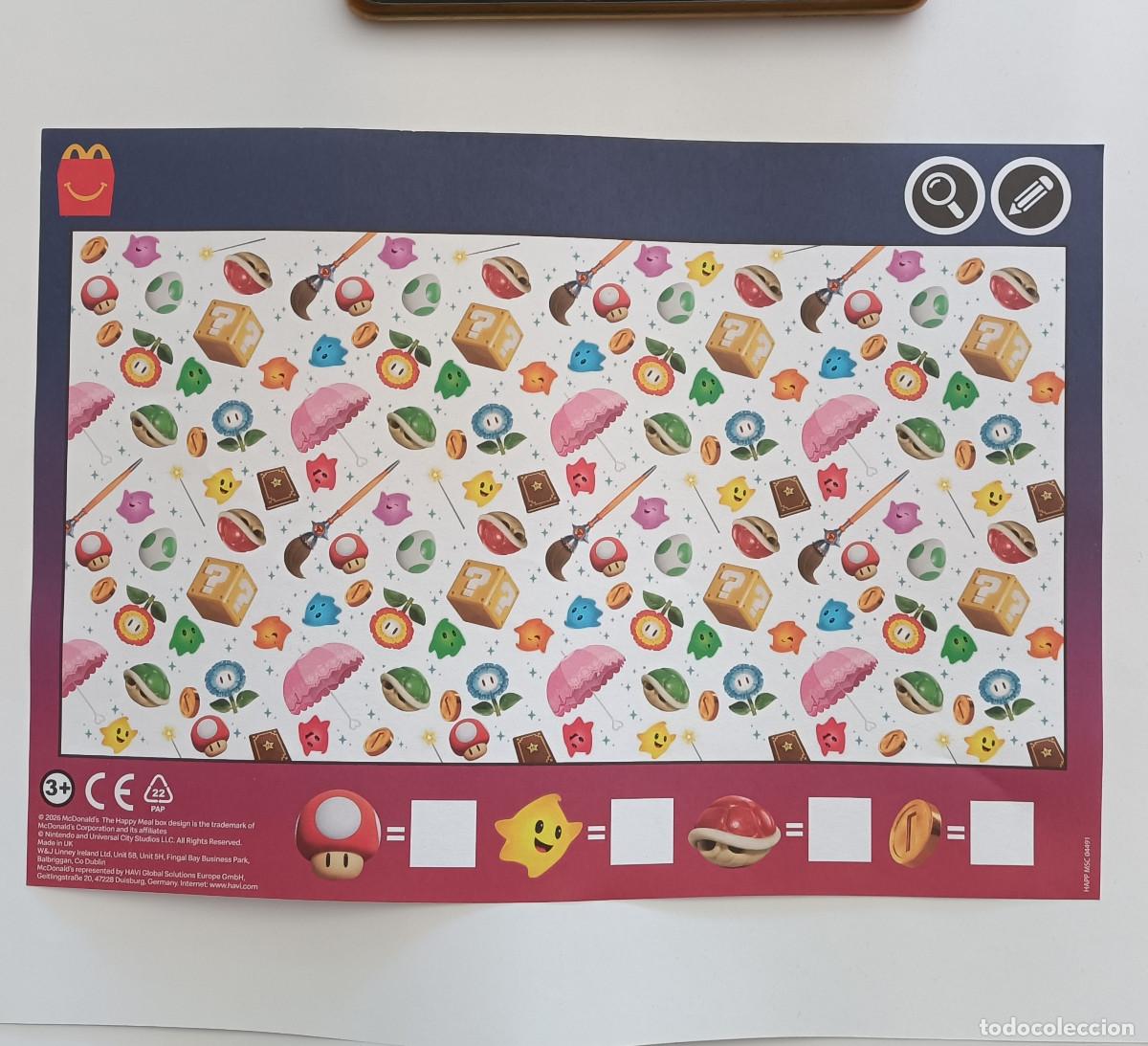 Otros Art&iacute;culos de Coleccionismo en Papel: pasatiempos mario galaxy nintendo happy meal mcdonalds ilustracion mc donald mcdonald promocional