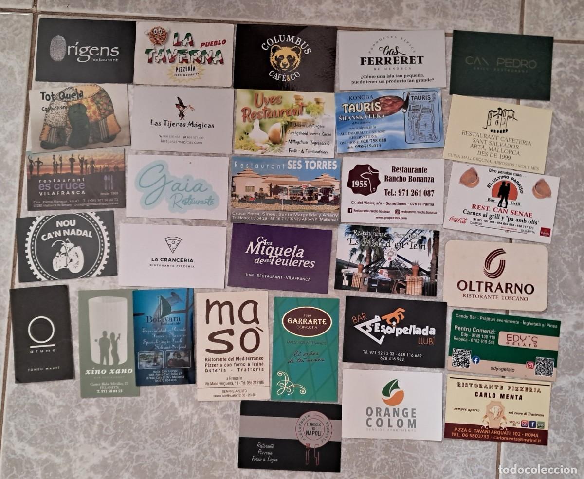 Otros Art&iacute;culos de Coleccionismo en Papel: lote de 30 tarjetas de visita de publicidad, bares, hoteles, restaurantes ...
