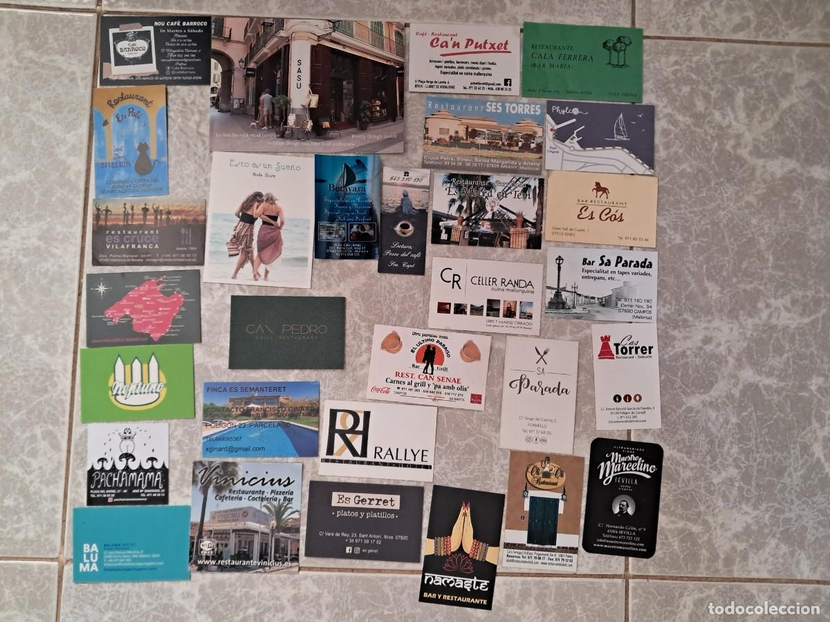 Otros Art&iacute;culos de Coleccionismo en Papel: lote de 30 tarjetas de visita de publicidad, bares, hoteles, restaurantes ...