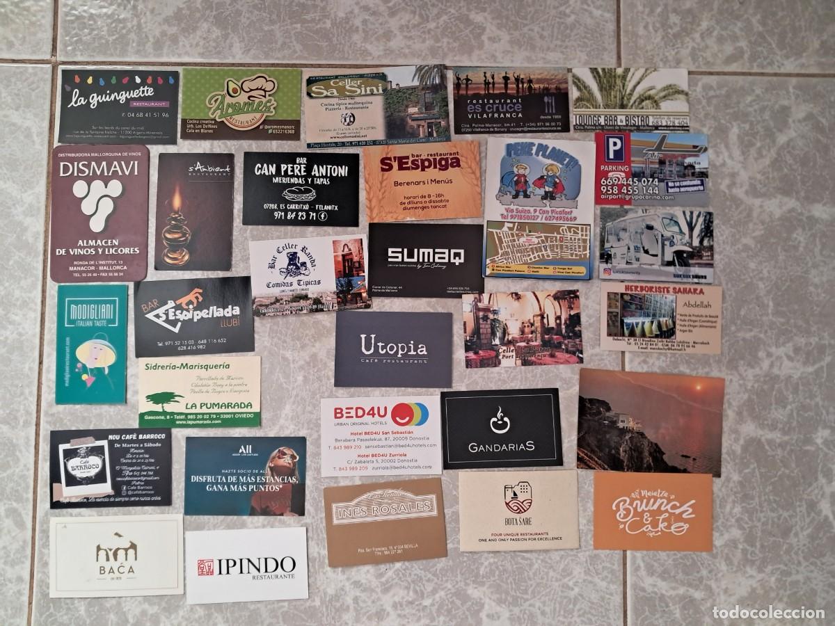 Otros Art&iacute;culos de Coleccionismo en Papel: lote de 30 tarjetas de visita de publicidad, bares, hoteles, restaurantes ...