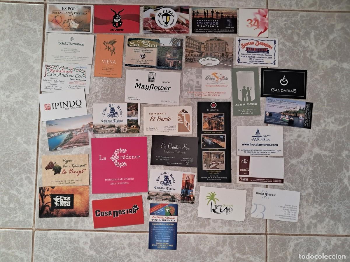 Otros Art&iacute;culos de Coleccionismo en Papel: lote de 30 tarjetas de visita de publicidad, bares, hoteles, restaurantes ...
