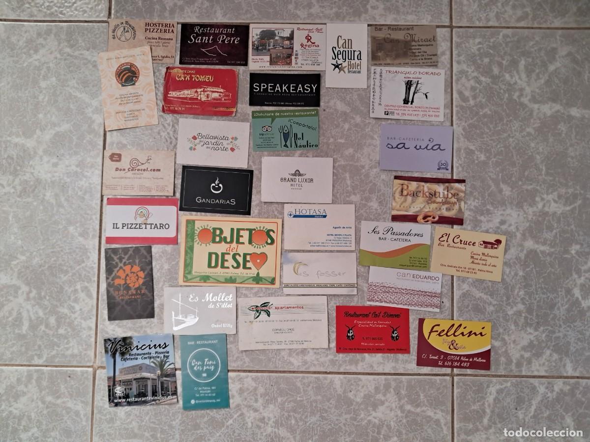 Otros Art&iacute;culos de Coleccionismo en Papel: lote de 30 tarjetas de visita de publicidad, bares, hoteles, restaurantes ...