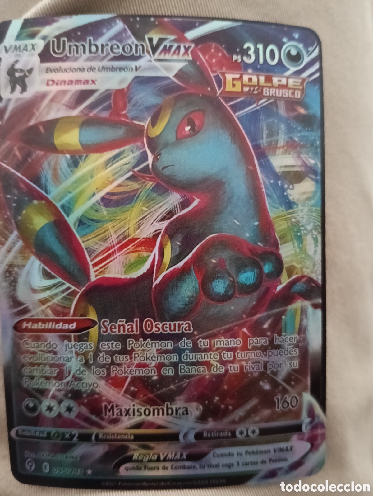 Otros Art&iacute;culos de Coleccionismo en Papel: Carta Pok&eacute;mon umbreon vmax