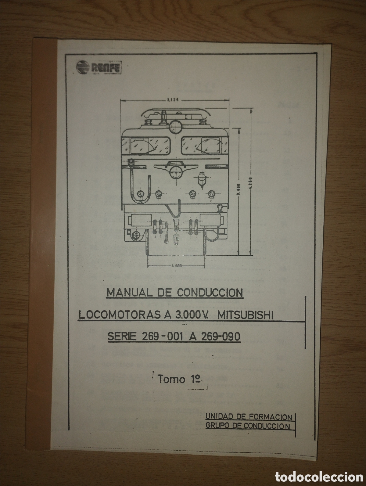Otros Art&iacute;culos de Coleccionismo en Papel: Manual de conducci&oacute;n para locomotoras Mitsubishi Serie 269. Tomo I