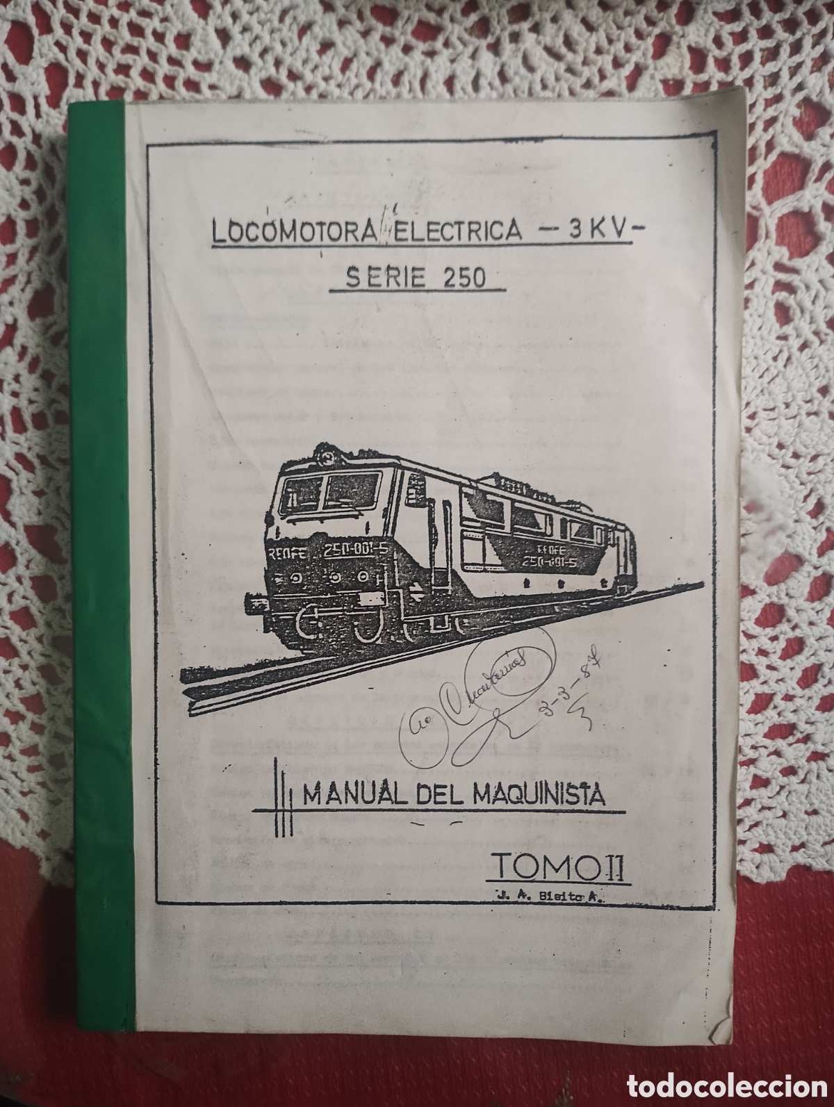 Paper Collecting Others: Manual Maquinista Renfe Serie 250 TomoII