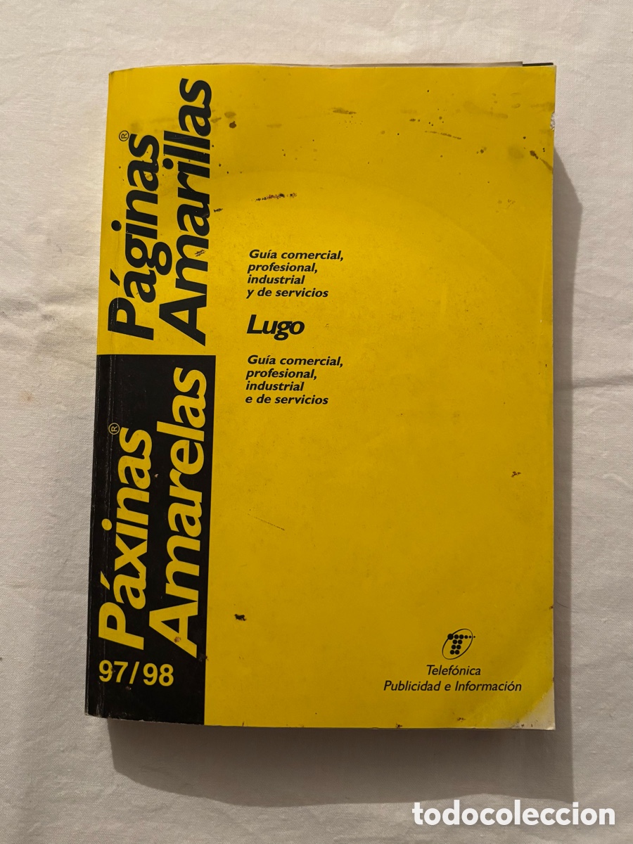 Collectionnisme Papier divers: P&aacute;ginas amarillas Lugo telef&oacute;nica 97/98