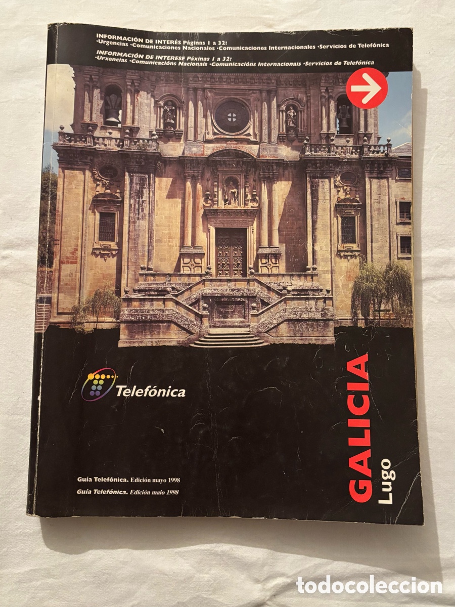 Collectionnisme Papier divers: Gu&iacute;a telef&oacute;nica GALICIA Lugo edici&oacute;n Mayo 1998