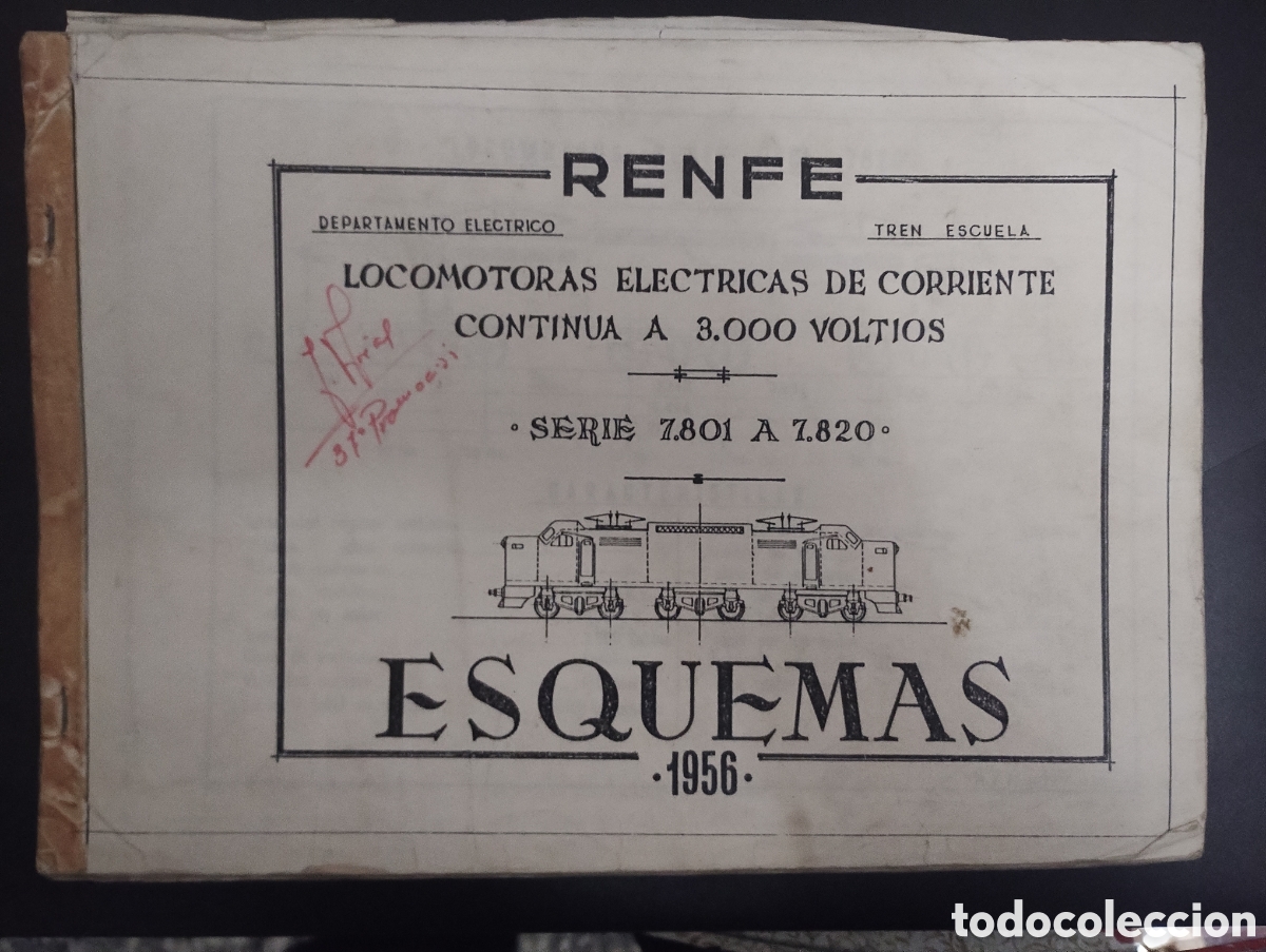 Paper Collecting Others: Esquema Locomotoras El&eacute;ctricas RENFE 1956