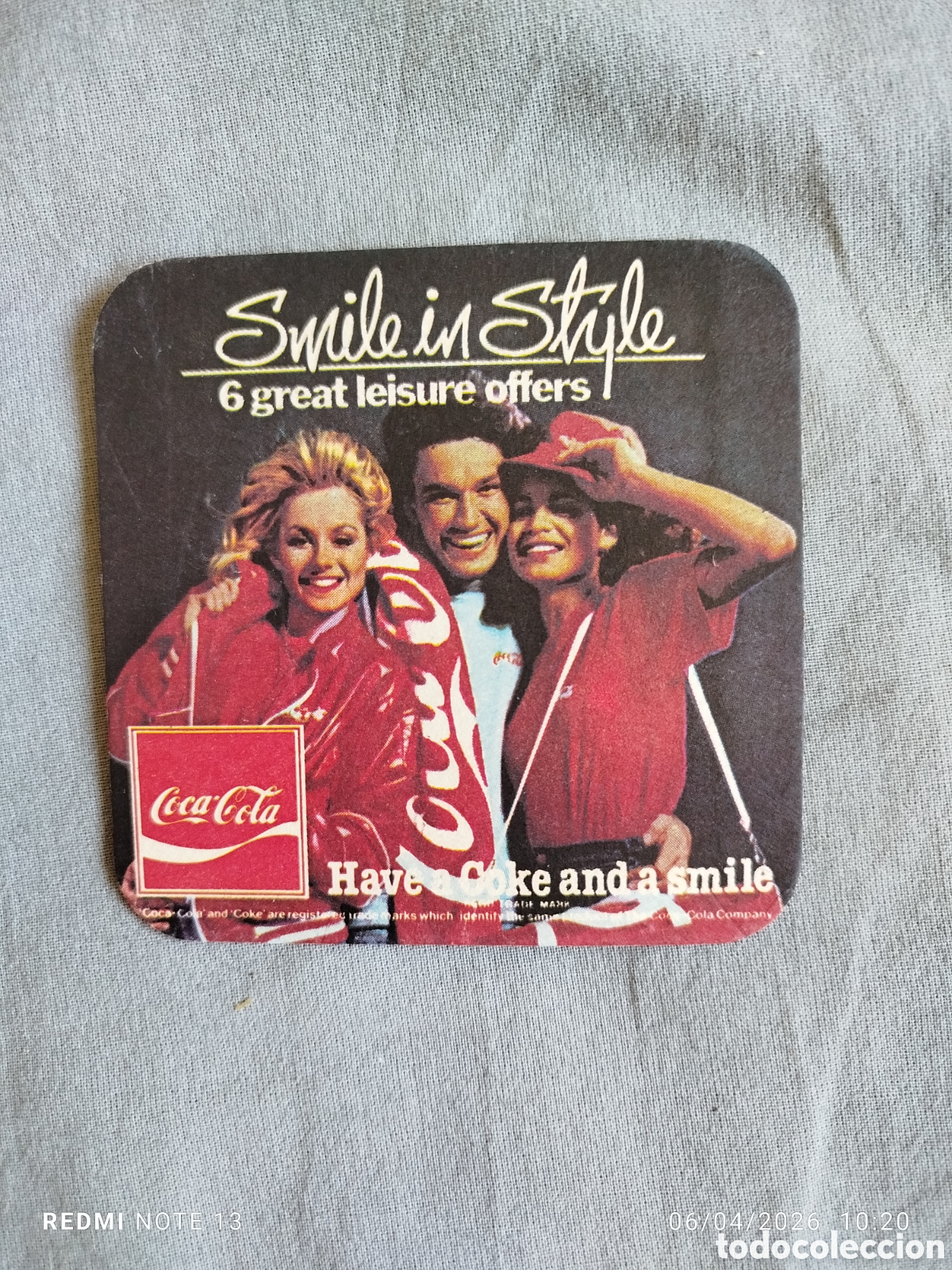 Otros Art&iacute;culos de Coleccionismo en Papel: posavasos publicitario bebesas coca cola