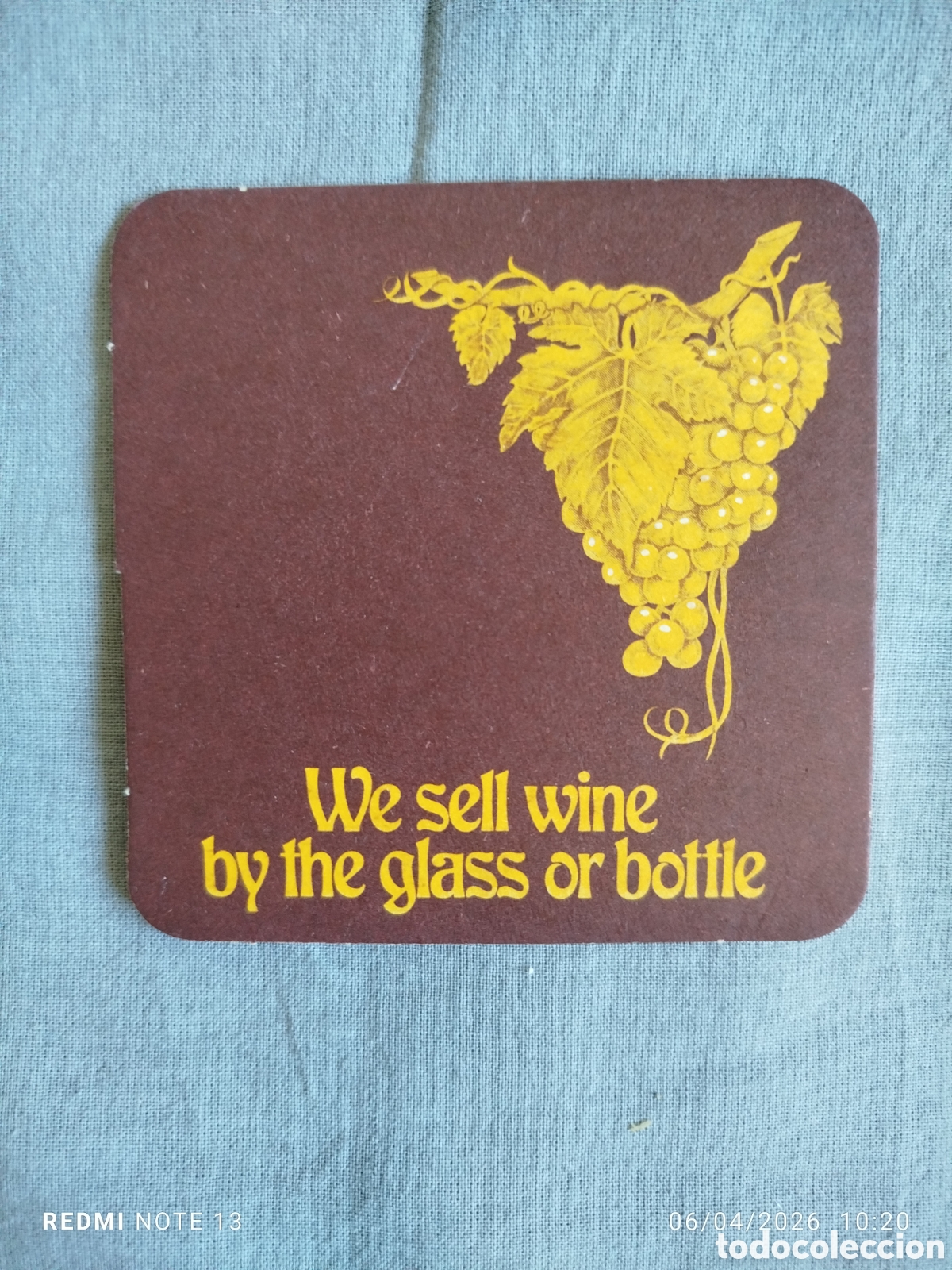 Otros Art&iacute;culos de Coleccionismo en Papel: posavasos publicitario bebidas vino