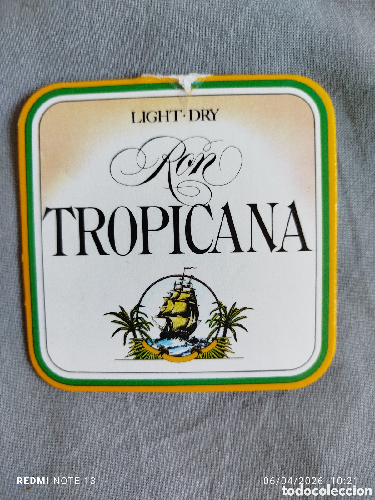 Otros Art&iacute;culos de Coleccionismo en Papel: posavasos publicitario bebidas--ron tropicana