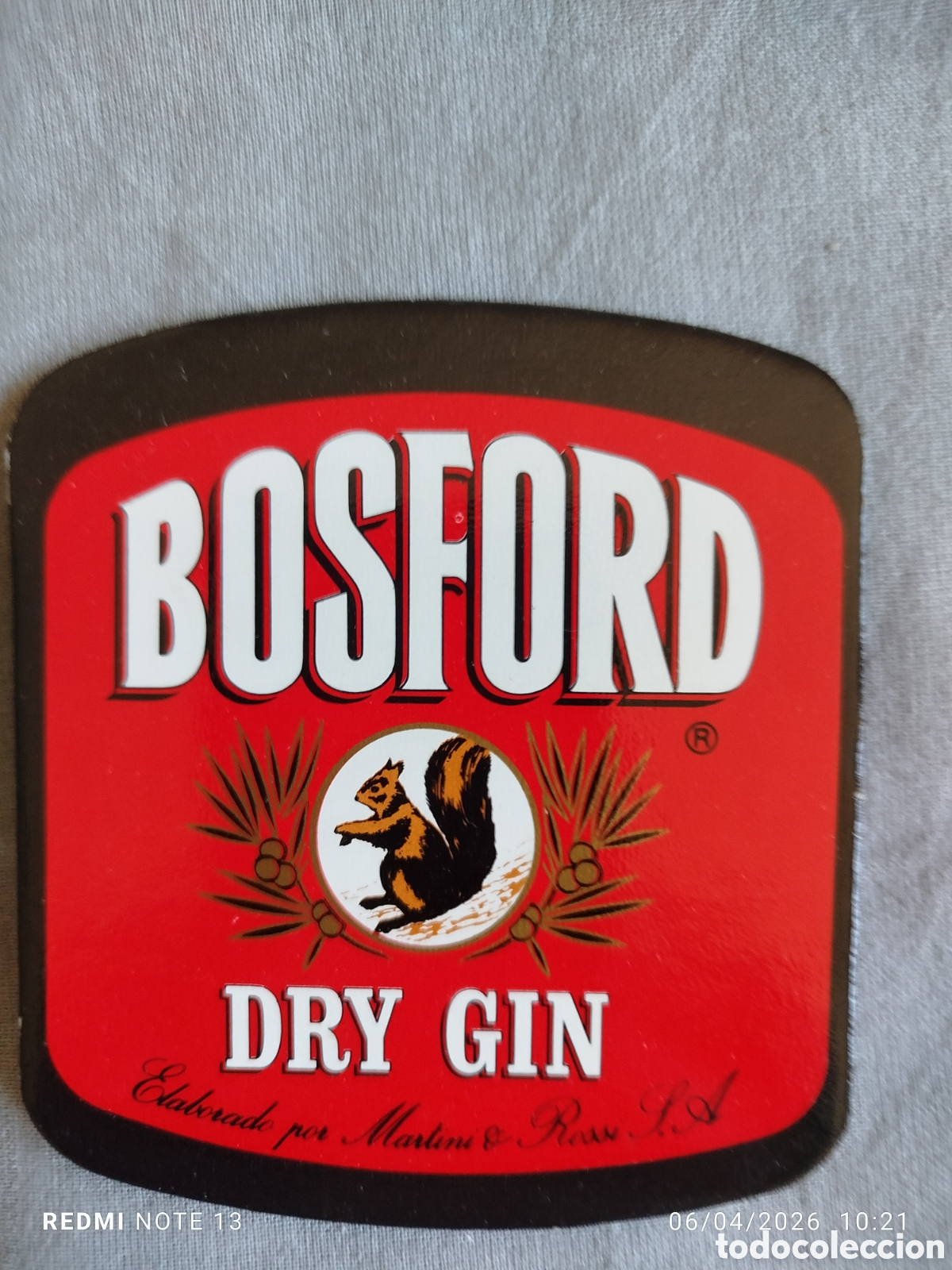 Otros Art&iacute;culos de Coleccionismo en Papel: posavasos publicitario bebidas--dry gin bosford