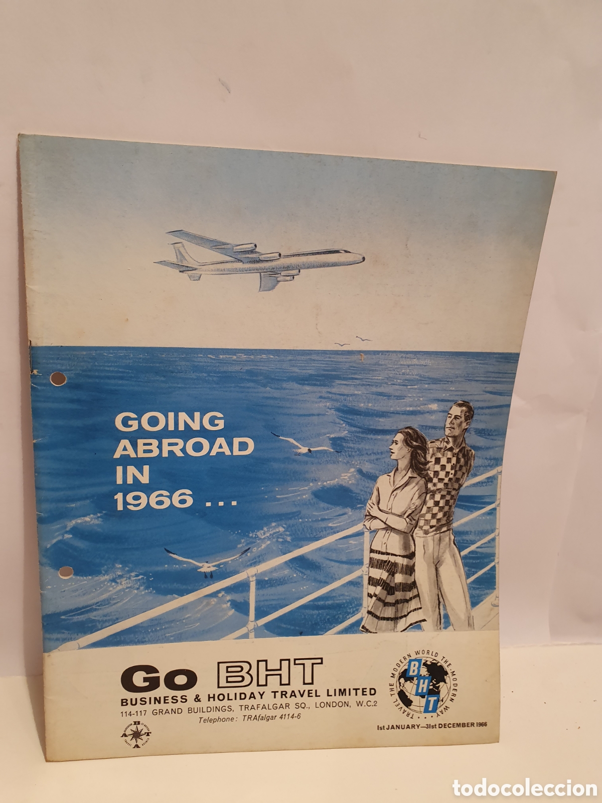 Otros Art&iacute;culos de Coleccionismo en Papel: GOING ABROAD IN 1966. GO BHT. PUBLICIDAD DE AGENCIA DE VIAJES INGLESA. LONDON 1966.