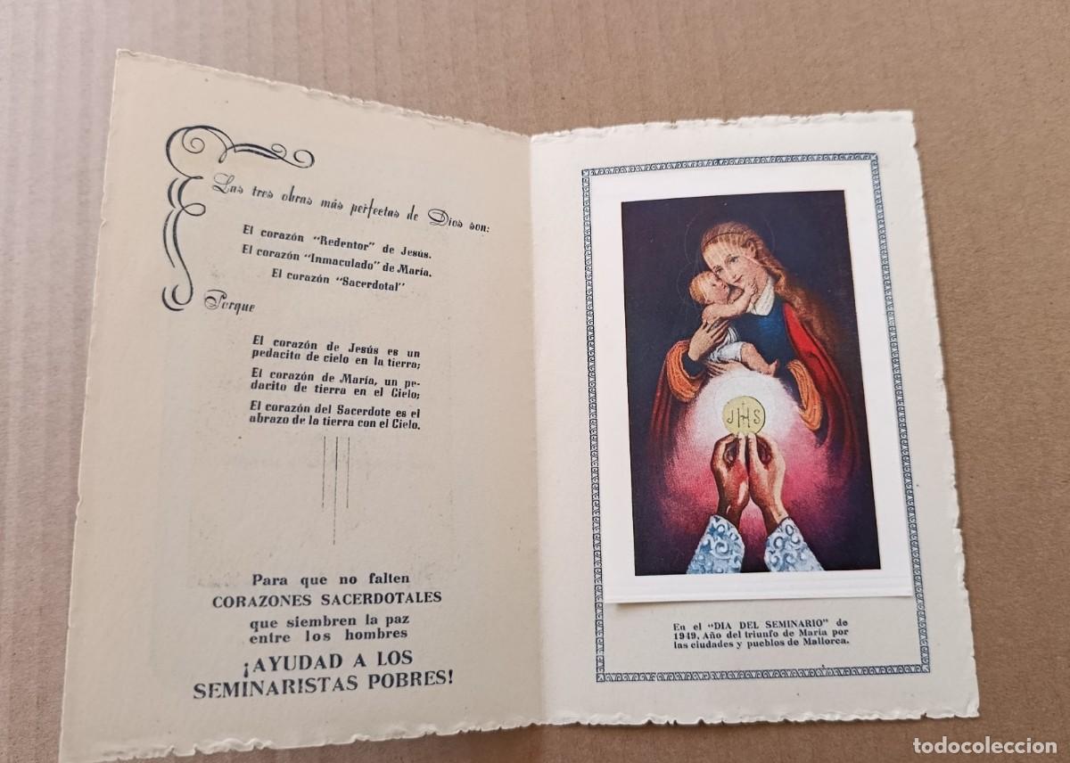 Otros Art&iacute;culos de Coleccionismo en Papel: RECAUDACI&Oacute;N D&Iacute;A DEL SEMINARIO PARA SEMINARISTAS POBRES. MALLORCA, 1949.