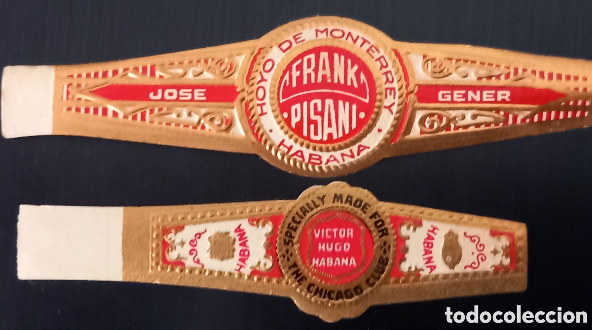 Sammelleidenschaft Andere Papierartikel: 4 Vitolas cubanas dedicadas a personas y negocios USA.
