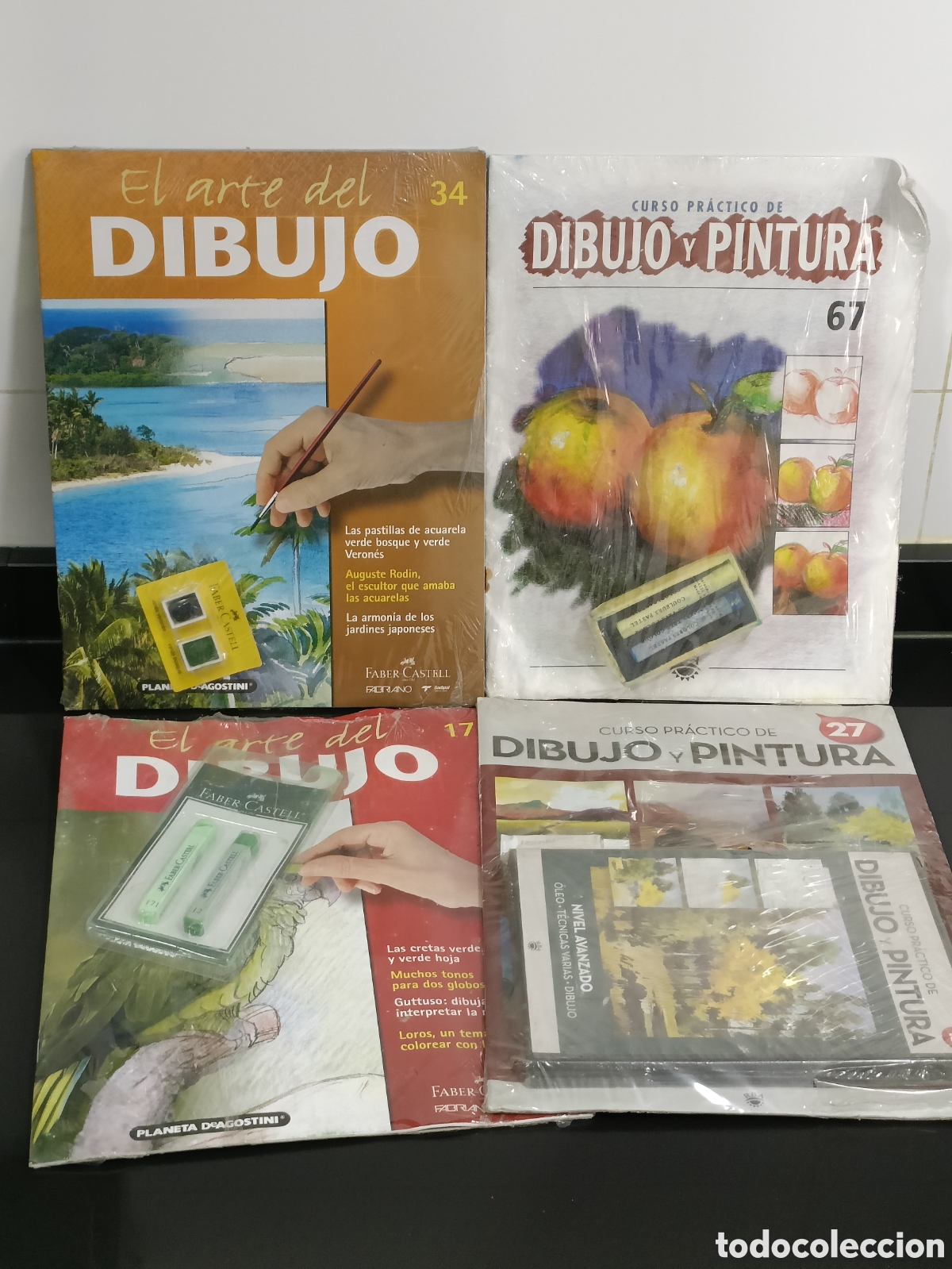 Otros Art&iacute;culos de Coleccionismo en Papel: 4 fasc&iacute;culos de dibujo y pintura Faber Castle