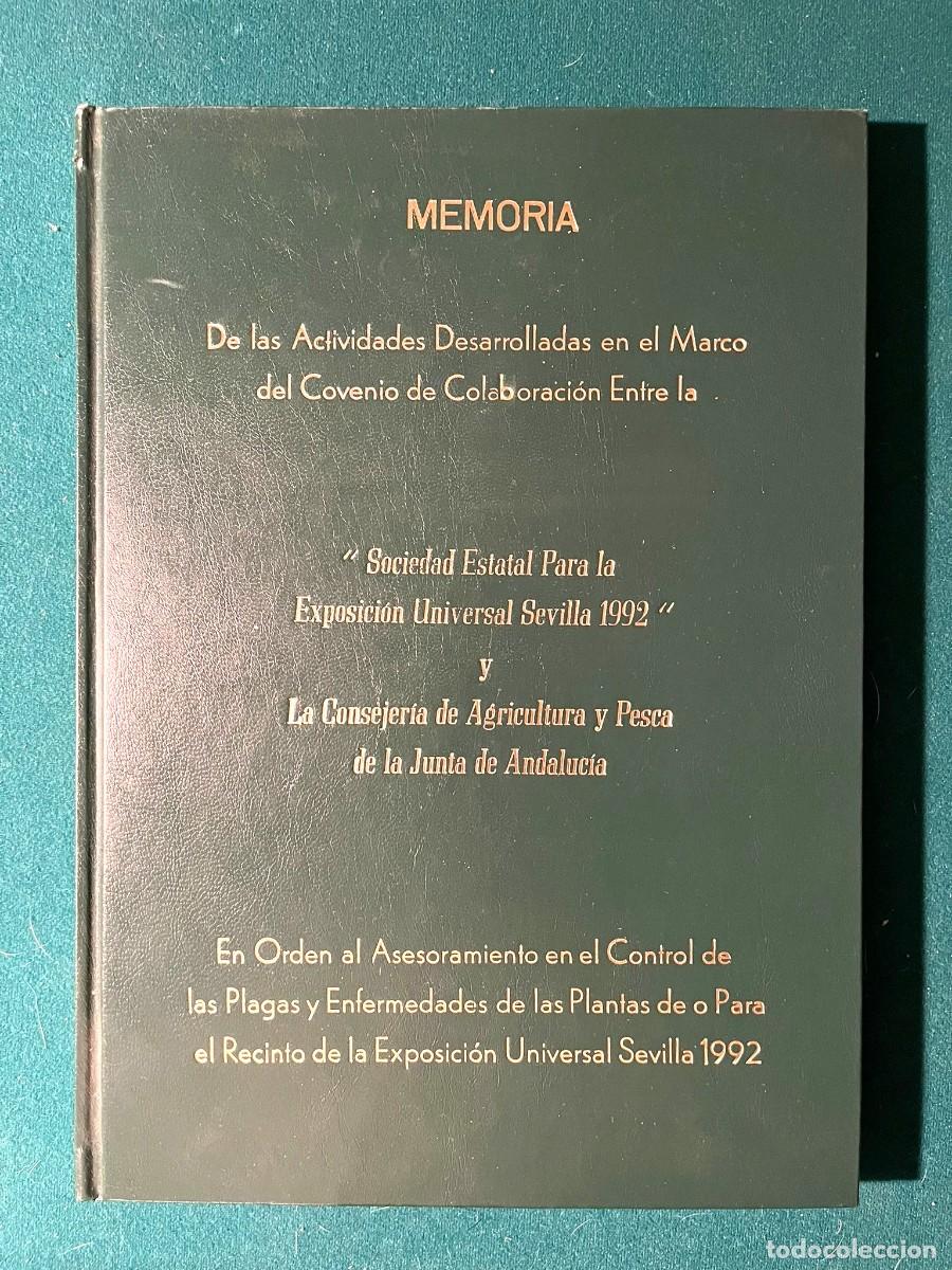 Otros Art&iacute;culos de Coleccionismo en Papel: Memoria oficial EXPO&rsquo;92 Sevilla &ndash; Colaboraci&oacute;n Sociedad Estatal y Junta de Andaluc&iacute;a (C.Agricultura)