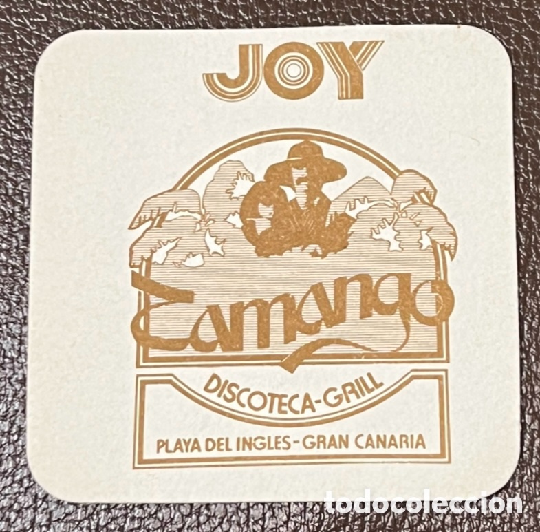 Otros Art&iacute;culos de Coleccionismo en Papel: Posavasos. JOY. ZAMANGO. Discoteca - Grill. Gran Canaria. A&ntilde;os 70.