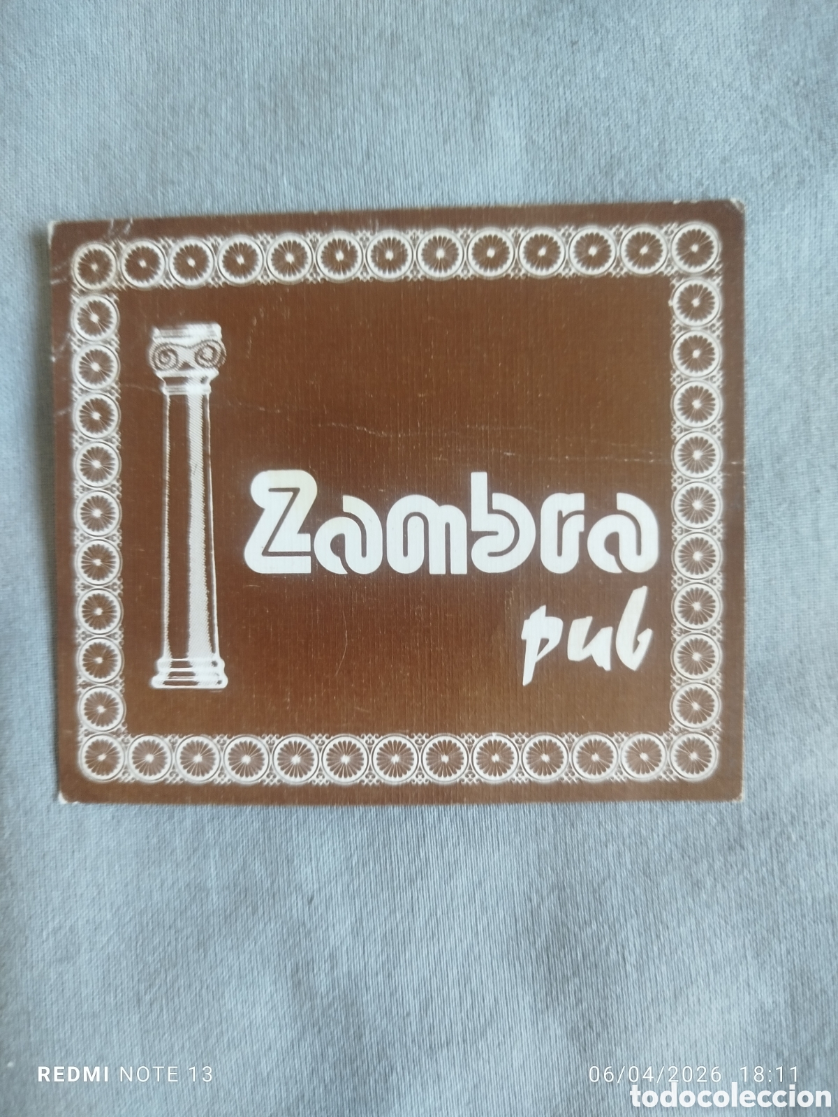 Otros Art&iacute;culos de Coleccionismo en Papel: posavasos pub zambra.laguna de duero valladolid