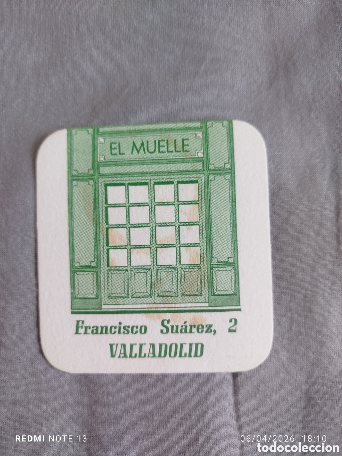 Otros Art&iacute;culos de Coleccionismo en Papel: posavasos -pub el muelle- valladolid