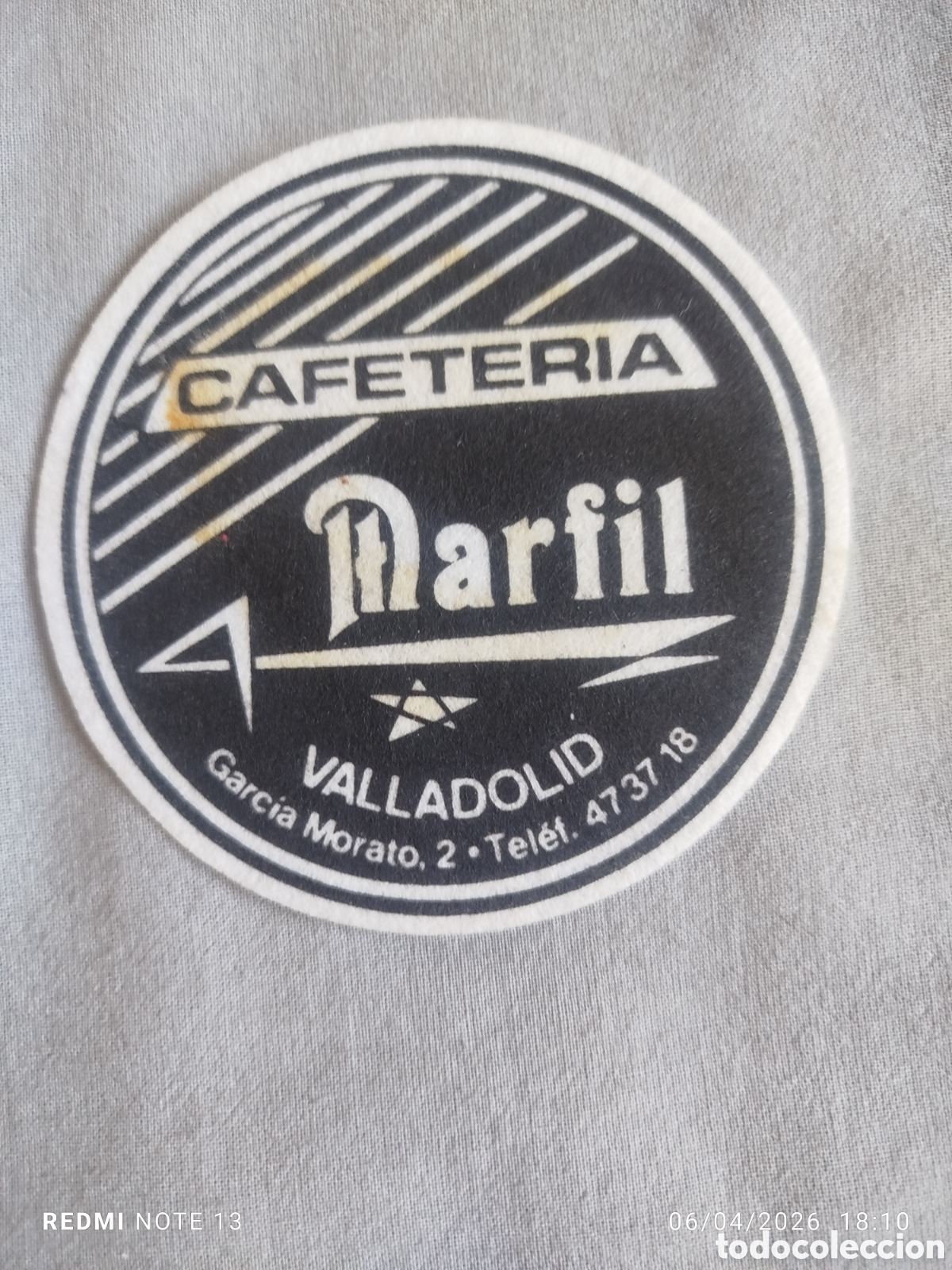 Otros Art&iacute;culos de Coleccionismo en Papel: posavasos -cafeteria marfil - valladolid