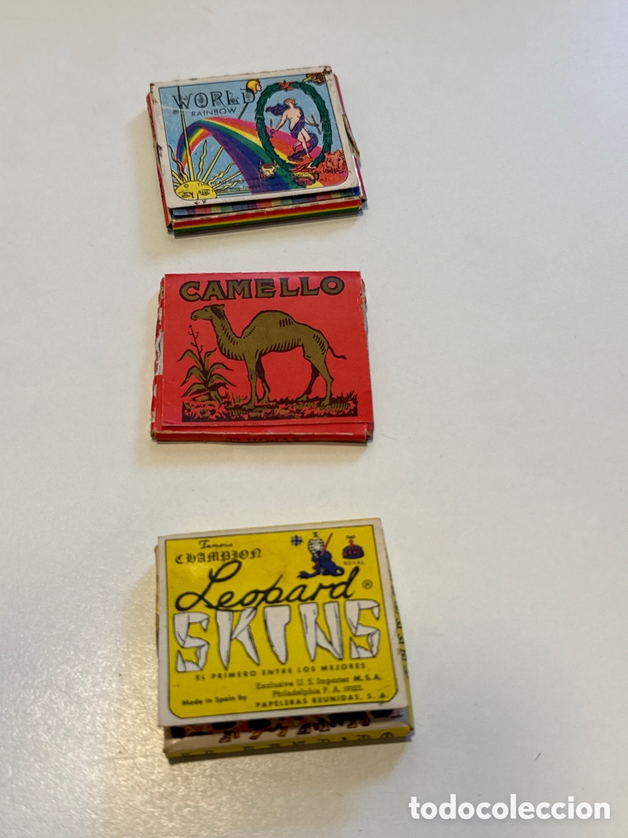 Otros Art&iacute;culos de Coleccionismo en Papel: Lote de tres paquetes de papel de fumar