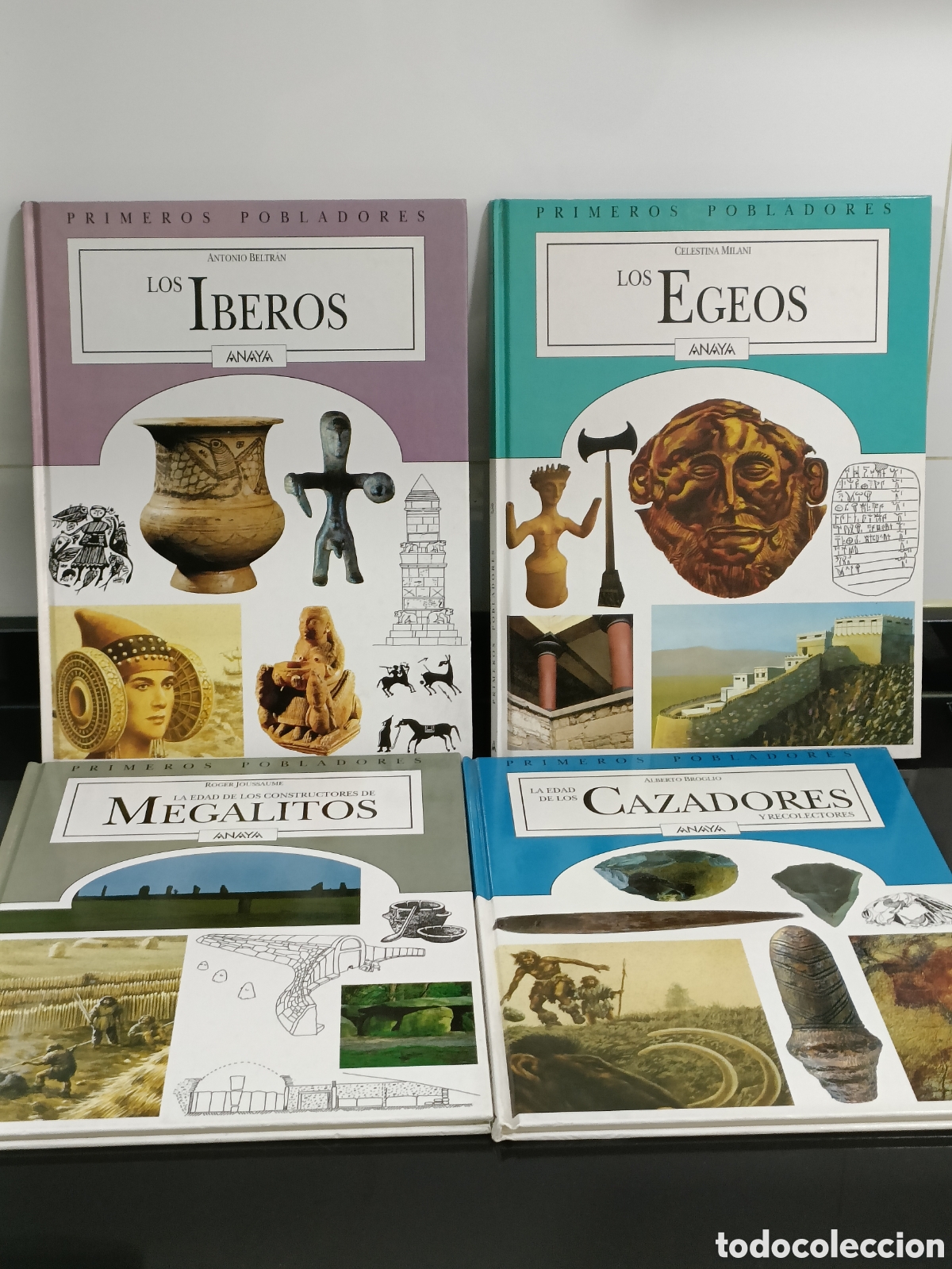 Otros Art&iacute;culos de Coleccionismo en Papel: 4 libros colecci&oacute;n Los primeros pobladores Anaya