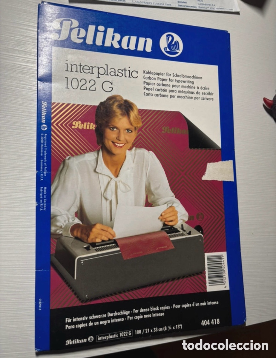 Otros Art&iacute;culos de Coleccionismo en Papel: Papel carb&oacute;n PELIKAN para maquina de escribir