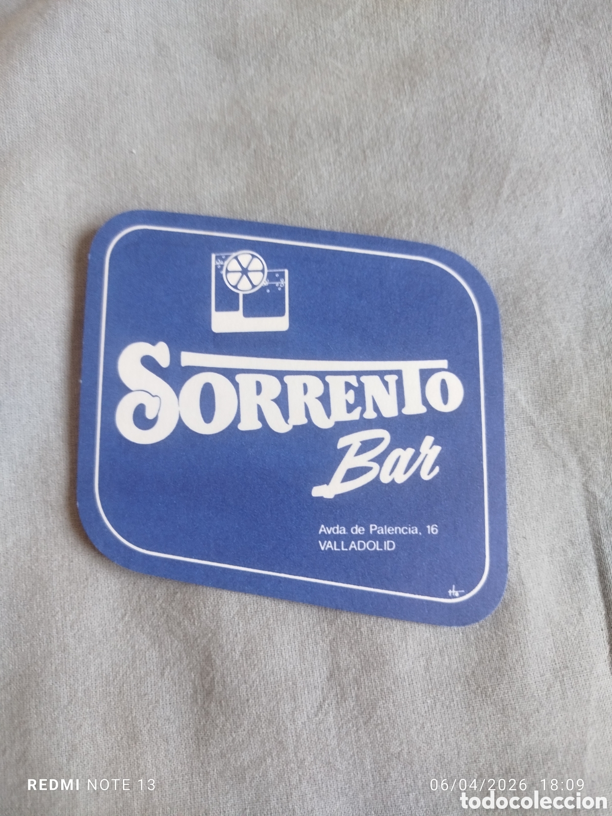 Otros Art&iacute;culos de Coleccionismo en Papel: posavasos -bar sorrento- valladolid