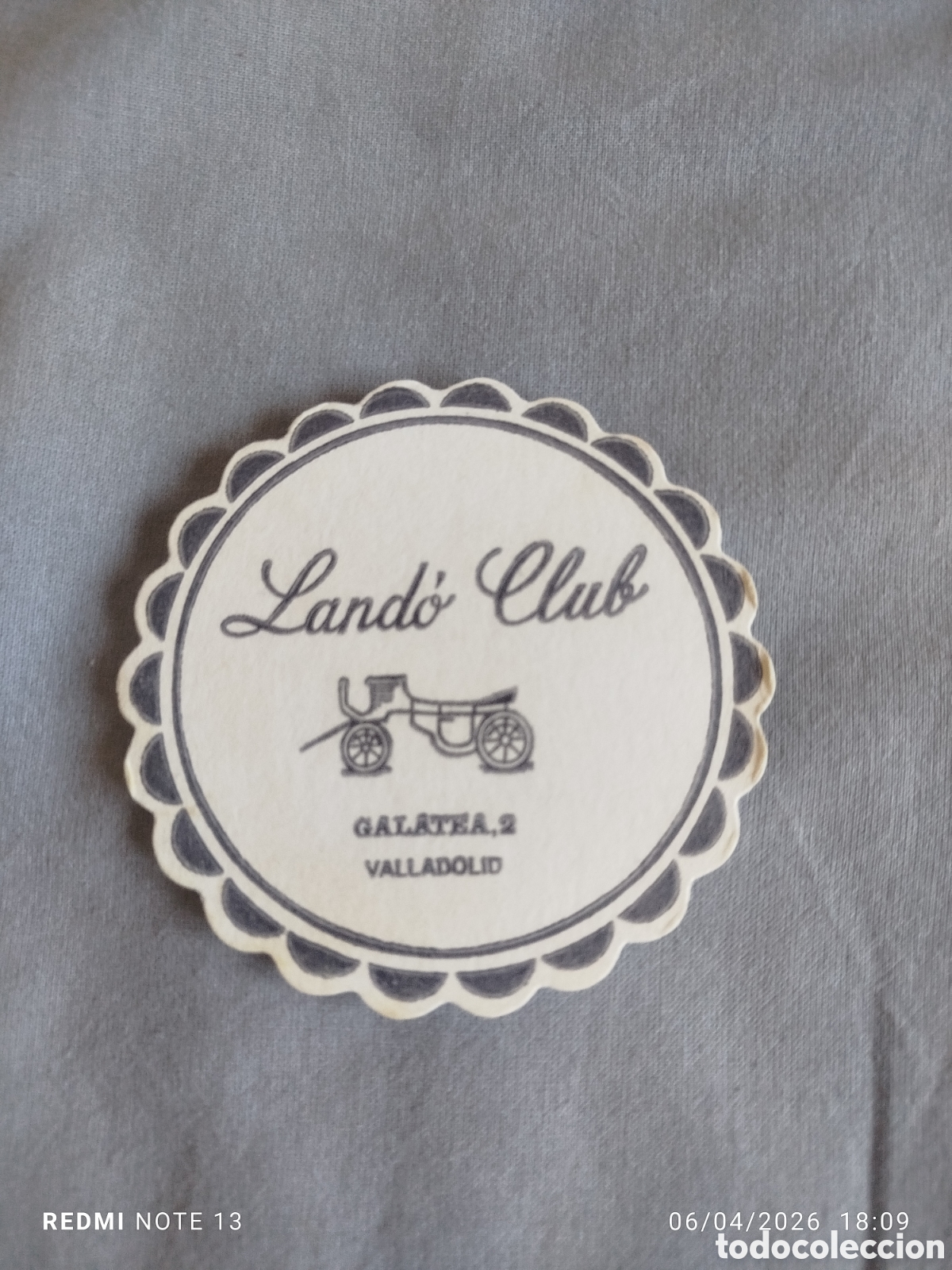 Otros Art&iacute;culos de Coleccionismo en Papel: posavasos -club lando- valladolid